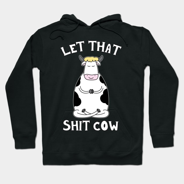 Funny Yoga Cow Meditating Pun Zen Meditation Hoodie by kindOmagic